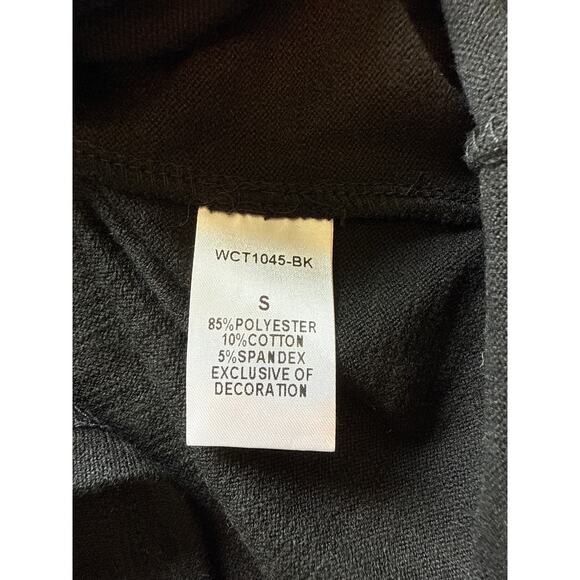 THML Wild At Heart Leopard Sleeve Sweater Blue Gray Black S 🐆✨ - Picture 6 of 7